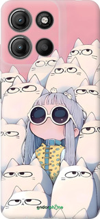 Силіконовий чехол Малышка с котами для Motorola Moto G15 Power - 6295u-4044 изображение 