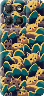 Силиконовый чехол С изображением кошек для Motorola Moto G15 Power - 6429u-4044 изображение 