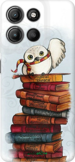 Силиконовый чехол Сова и книги для Motorola Moto G15 Power - 6436u-4044 изображение 