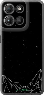 Силиконовый чехол Черно белые абстрактные горы для Motorola Moto G15 Power - 6437u-4044 изображение 