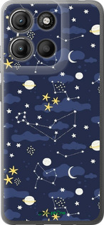 Силиконовый чехол Астрономический узор. Милый дизайн мультяшной вселенной для Motorola Moto G15 Power - 6446u-4044 изображение 