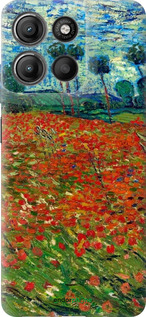 Силиконовый чехол Винсент Ван Гог-Маковое поле для Motorola Moto G15 Power - 6466u-4044 изображение 