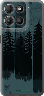 Силиконовый чехол Лиса и ночной лес для Motorola Moto G15 Power - 6481u-4044 изображение 