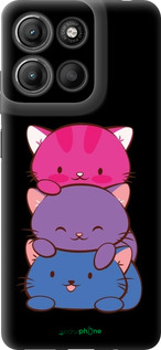 Силиконовый чехол Милые кошки для Motorola Moto G15 Power - 6518u-4044 изображение 