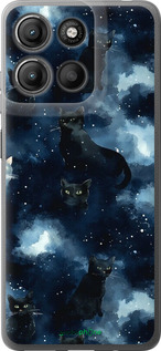 Силиконовый чехол Изображение Кошек с тёмной акварелью для Motorola Moto G15 Power - 6521u-4044 изображение 
