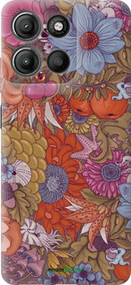 Силиконовый чехол Абстрактные цветы для Motorola Moto G15 Power - 6526u-4044 изображение 