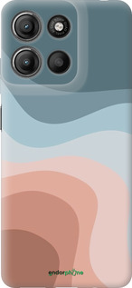 Силіконовий чехол З синіми та рожевими хвилями в стилі ретро для Motorola Moto G15 Power - 6532u-4044 изображение 