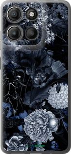 Силиконовый чехол Абстрактный цветочный рисунок в синих тонах для Motorola Moto G15 Power - 6539u-4044 изображение 