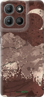 Силиконовый чехол С изображением лунного пейзажа в ночном лесу для Motorola Moto G15 Power - 6546u-4044 изображение 