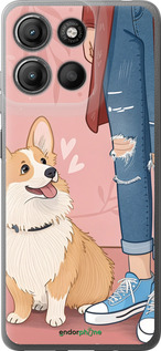 Силіконовий чехол Корги 3 для Motorola Moto G15 Power - 6707u-4044 изображение 