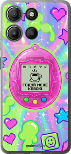 Силиконовый чехол Y2K Aesthetic Retro Pet: Годуй мене кавою для Motorola Moto G15 Power - 6784u-4044 изображение 