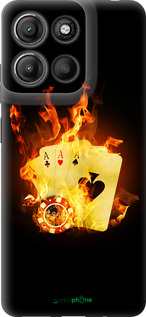 Силиконовый чехол Горящие карты для Motorola Moto G15 Power - 839u-4044 изображение 