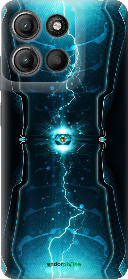 Силиконовый чехол Молнии в цилиндре для Motorola Moto G15 Power - 120u-4044 изображение 