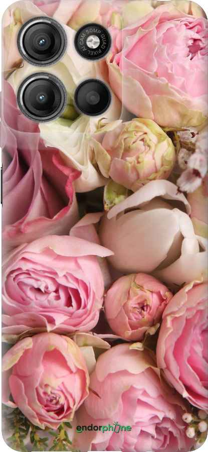 Силиконовый чехол Розы v2 для Motorola Moto G15 Power - 2320u-4044 изображение 