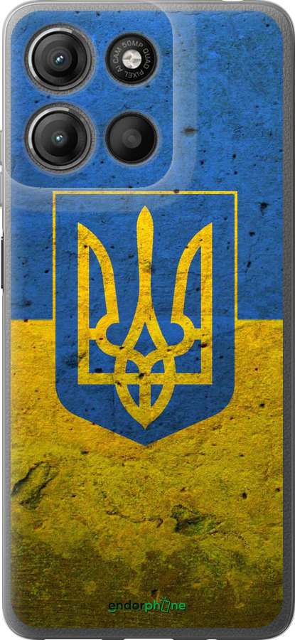Силіконовий чехол Прапор і герб України 2 для Motorola Moto G15 Power - 378u-4044 изображение 