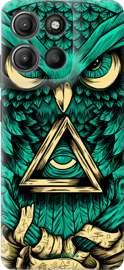 Силиконовый чехол Сова Арт-тату для Motorola Moto G15 Power - 3971u-4044 изображение 