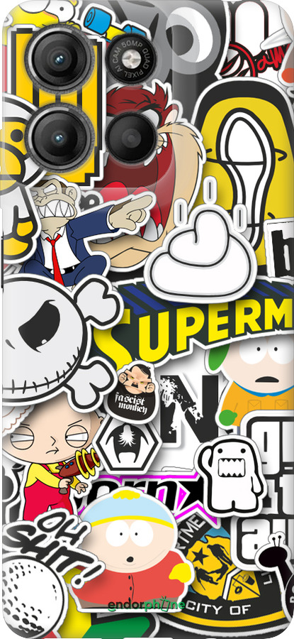 Силиконовый чехол Popular logos для Motorola Moto G15 Power - 4023u-4044 изображение 