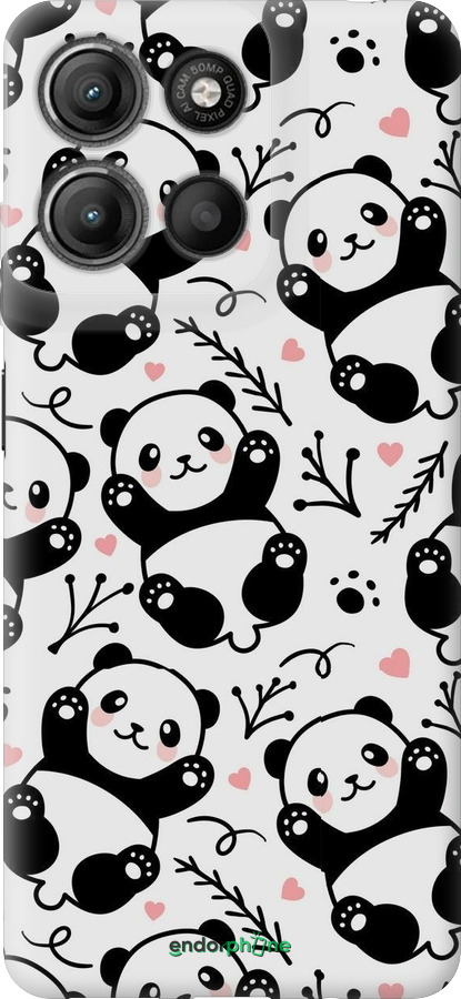 Силіконовий чехол Панди для Motorola Moto G15 Power - 4318u-4044 изображение 
