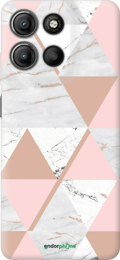 Силиконовый чехол Мраморная симметрия для Motorola Moto G15 Power - 4344u-4044 изображение 