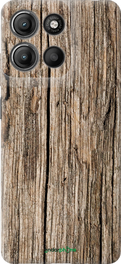 Силиконовый чехол Текстура дерева для Motorola Moto G15 Power - 4476u-4044 изображение 