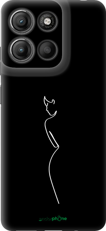 Силиконовый чехол Силуэт1 для Motorola Moto G15 Power - 4590u-4044 изображение 