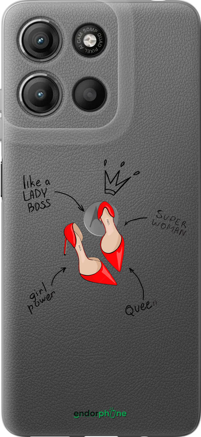 Силиконовый чехол Женщина для Motorola Moto G15 Power - 4599u-4044 изображение 