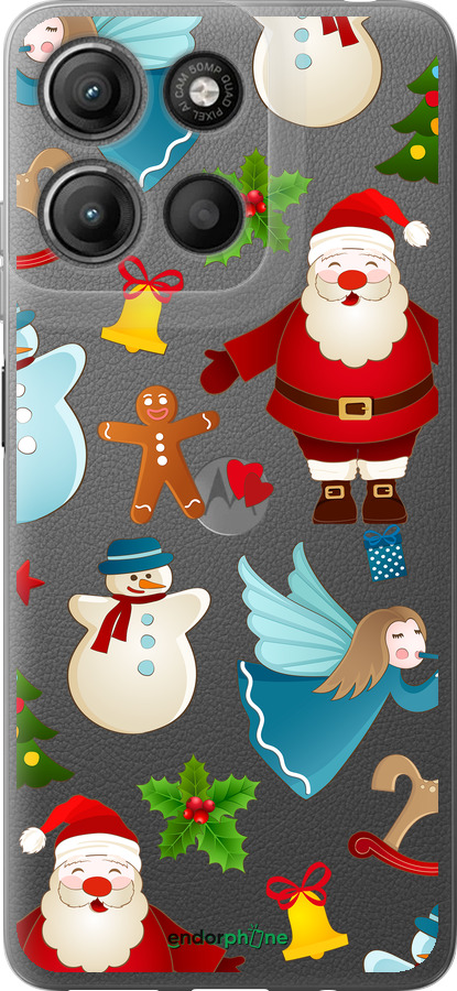 Силиконовый чехол Новогодний 1 для Motorola Moto G15 Power - 4614u-4044 изображение 