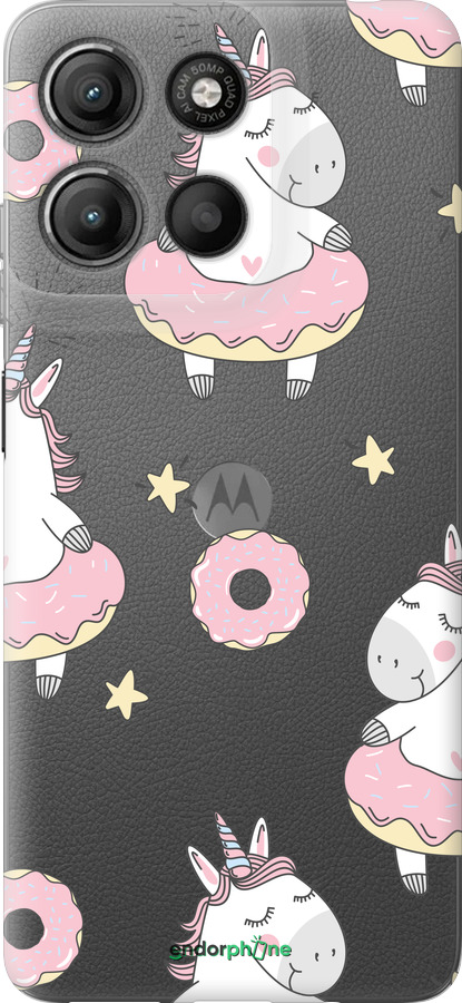 Силиконовый чехол Единорожки для Motorola Moto G15 Power - 4659u-4044 изображение 