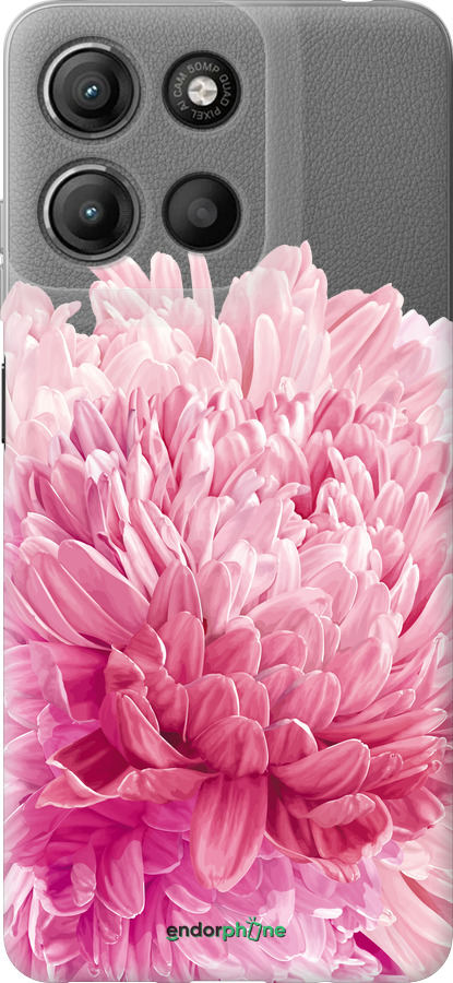 Силиконовый чехол Хризантема для Motorola Moto G15 Power - 4666u-4044 изображение 