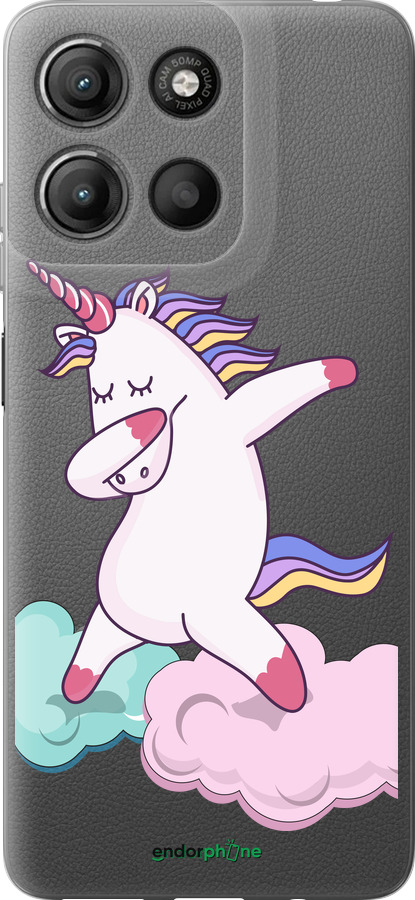 Силиконовый чехол Единорог для Motorola Moto G15 Power - 4702u-4044 изображение 
