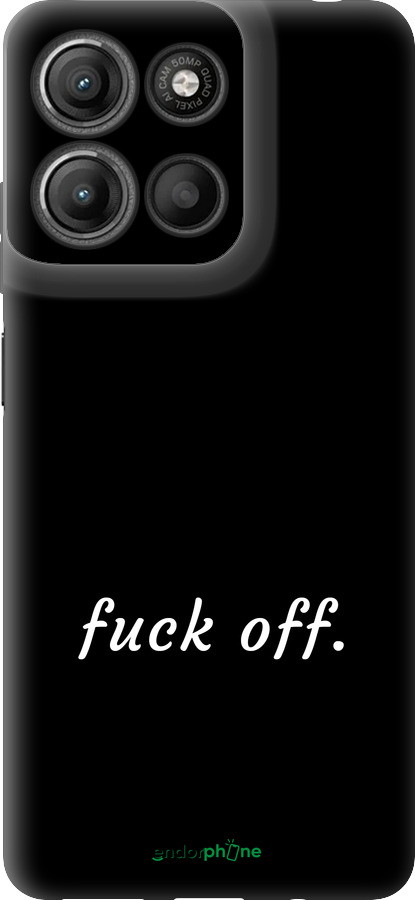 Силиконовый чехол Fuck off для Motorola Moto G15 Power - 4731u-4044 изображение 