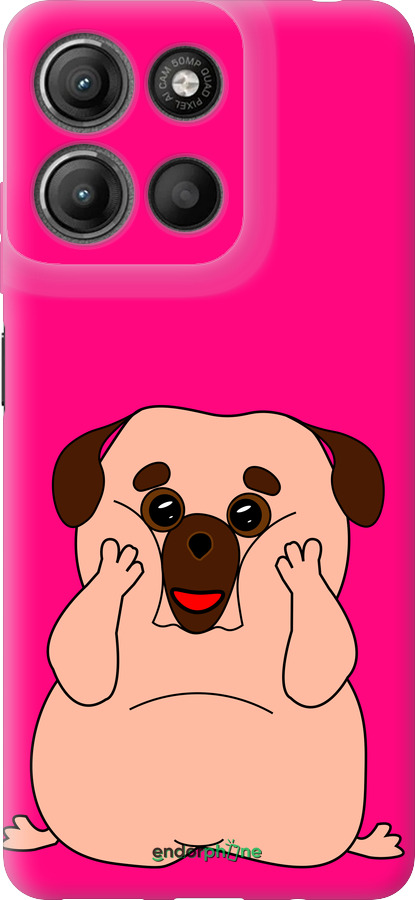 Силиконовый чехол Весёлый мопс для Motorola Moto G15 Power - 4908u-4044 изображение 