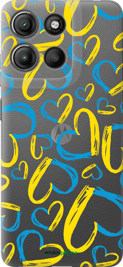 Силиконовый чехол Сердца UA для Motorola Moto G15 Power - 5292u-4044 изображение 