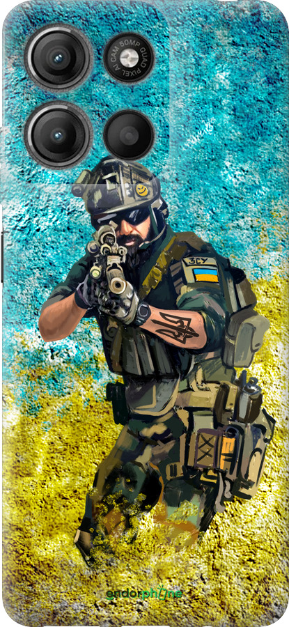 Силиконовый чехол Воин ЗСУ для Motorola Moto G15 Power - 5311u-4044 изображение 