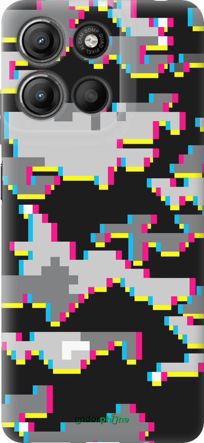 Силиконовый чехол Пиксельный камуфляж для Motorola Moto G15 Power - 5481u-4044 изображение 