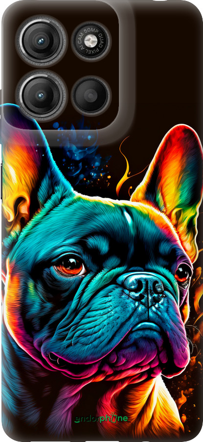Силиконовый чехол Яркий бульдог для Motorola Moto G15 Power - 5547u-4044 изображение 