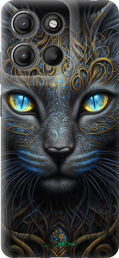 Силиконовый чехол Кошка для Motorola Moto G15 Power - 5548u-4044 изображение 