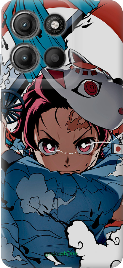 Силиконовый чехол Танджиро Камадо для Motorola Moto G15 Power - 5574u-4044 изображение 