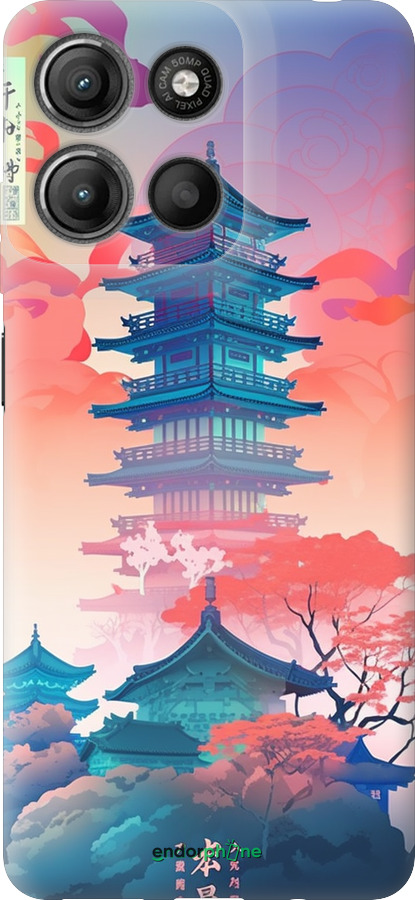 Силиконовый чехол Япония монастырь для Motorola Moto G15 Power - 5590u-4044 изображение 