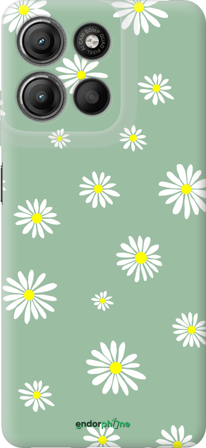 Силиконовый чехол Ромашки v4 для Motorola Moto G15 Power - 5603u-4044 изображение 