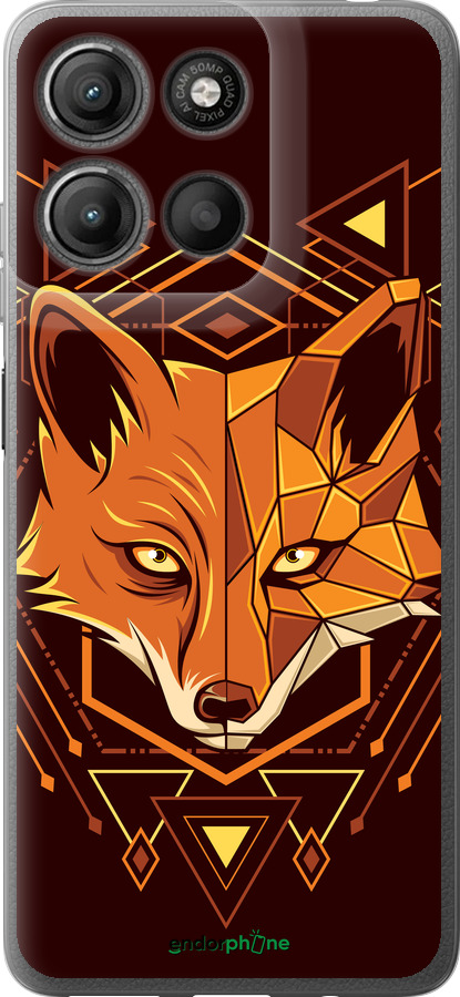 Силіконовий чехол Лисиця геометрія для Motorola Moto G15 Power - 5607u-4044 изображение 