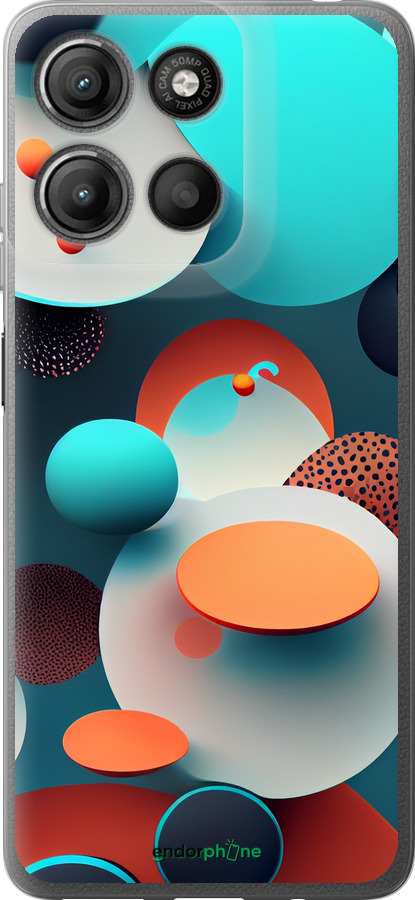 Силиконовый чехол Горошек абстракция для Motorola Moto G15 Power - 5608u-4044 изображение 