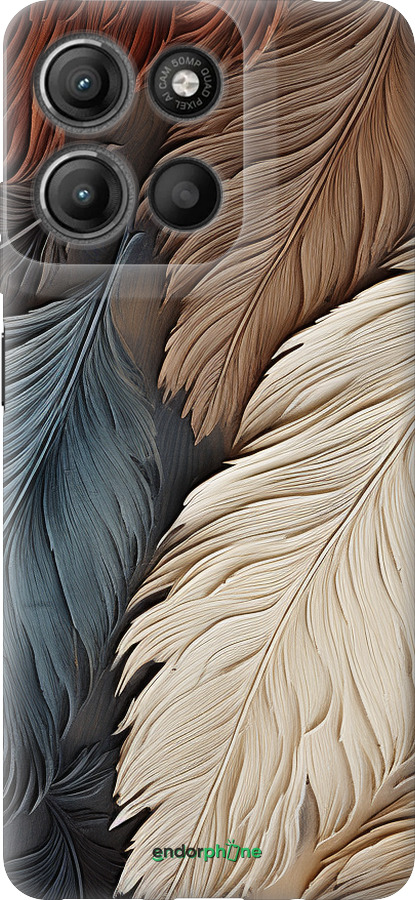 Силиконовый чехол Листья в стиле бохо для Motorola Moto G15 Power - 5643u-4044 изображение 