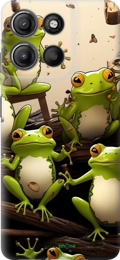 Силиконовый чехол Жабки для Motorola Moto G15 Power - 5656u-4044 изображение 