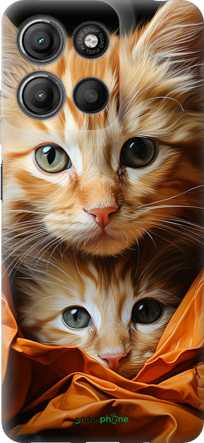 Силиконовый чехол Котики 2 для Motorola Moto G15 Power - 5664u-4044 изображение 