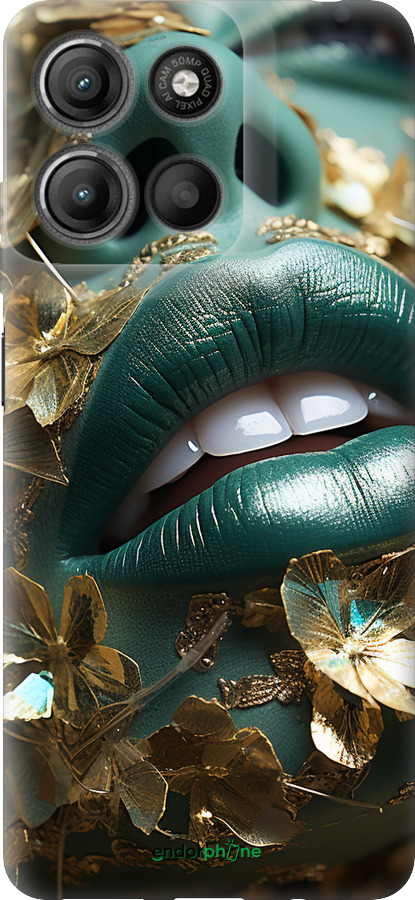 Силиконовый чехол Губы 2 для Motorola Moto G15 Power - 5667u-4044 изображение 