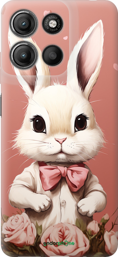 Силиконовый чехол Зайчик для Motorola Moto G15 Power - 5669u-4044 изображение 