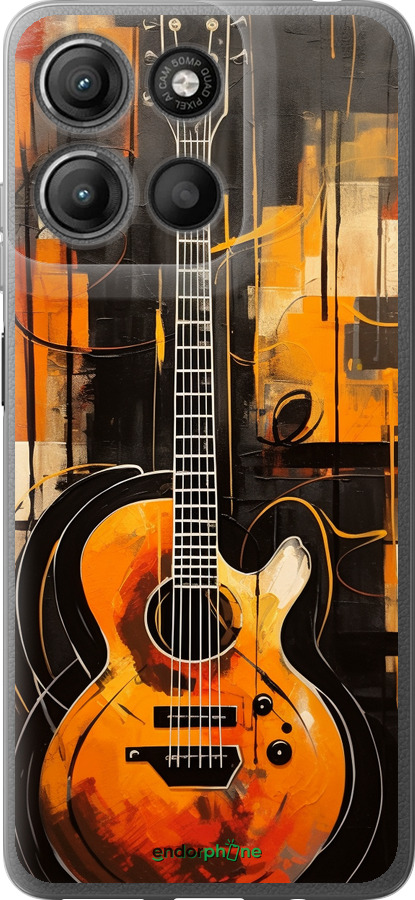 Силіконовий чехол Чохол для телефону Помаранчева гітара для Motorola Moto G15 Power - 5934u-4044 изображение 