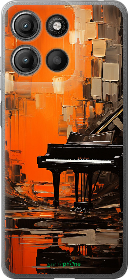 Силиконовый чехол Чехол для телефона Оранжевый Рояль для Motorola Moto G15 Power - 5937u-4044 изображение 