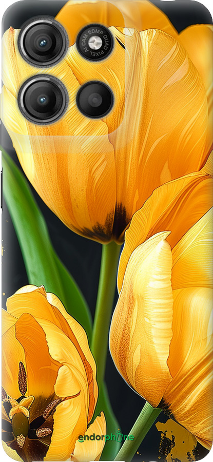 Силіконовий чехол Жовті тюльпани для Motorola Moto G15 Power - 5991u-4044 изображение 